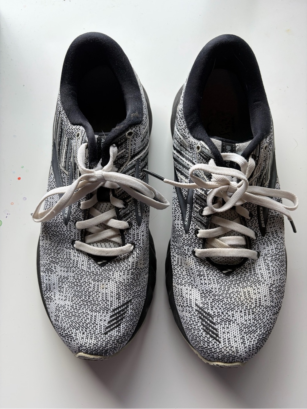 Brooks Women’s Athletic Running Shoes - Black & White Knit